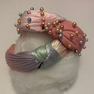 Anthropologie Pastel Pearl Embellished Headband